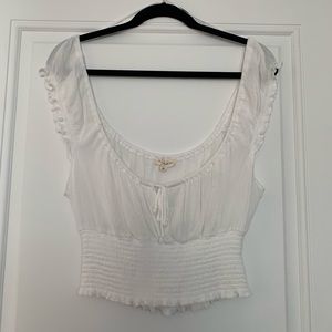 pacsun la hearts white crop top